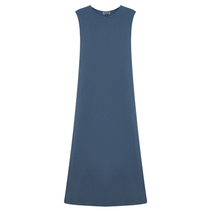 Distressed Ribbed Jumper Distressed Denim