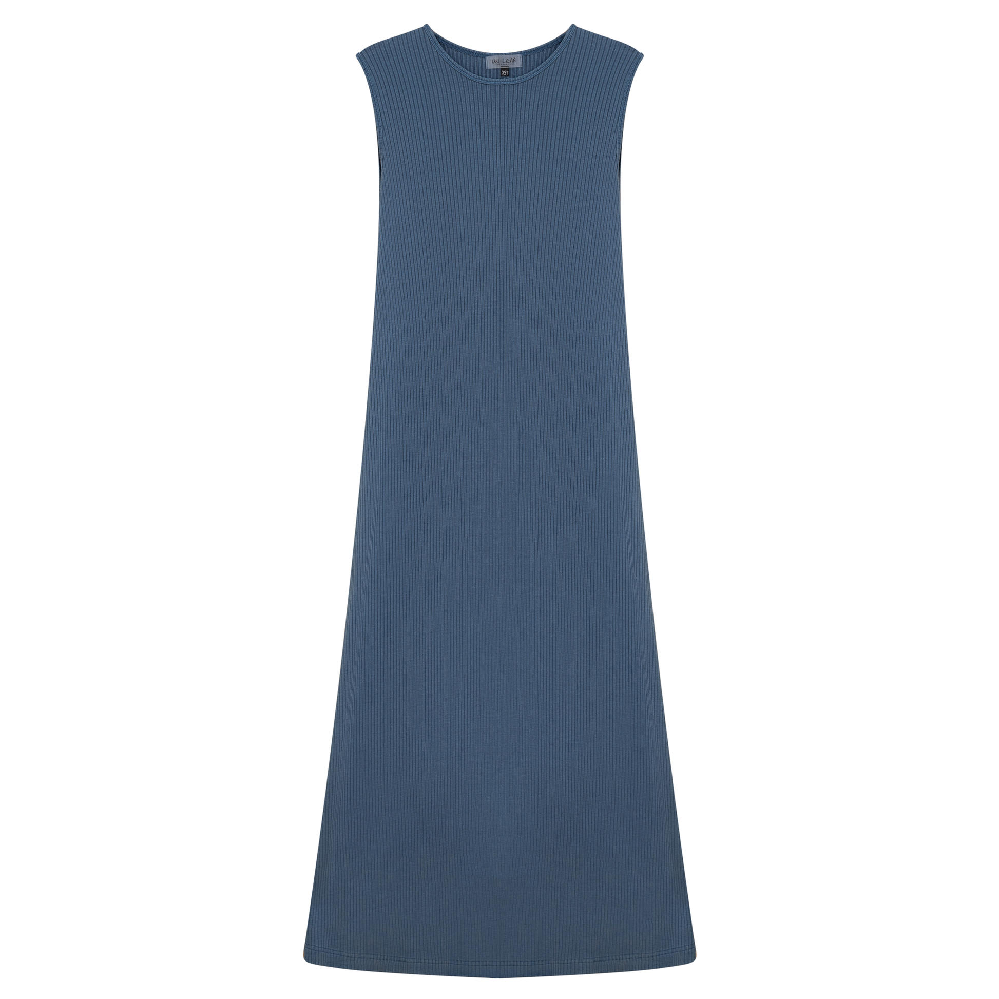 Distressed Ribbed Jumper Distressed Denim