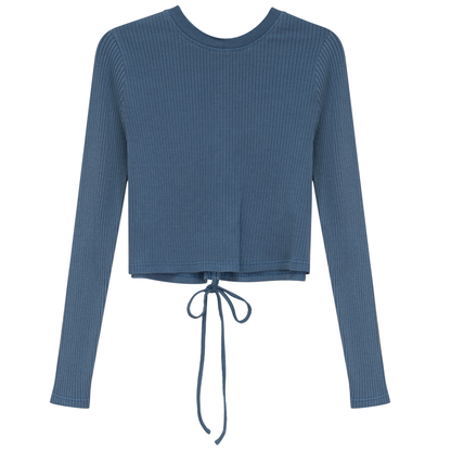 Distressed Pully Sweater Distressed Denim