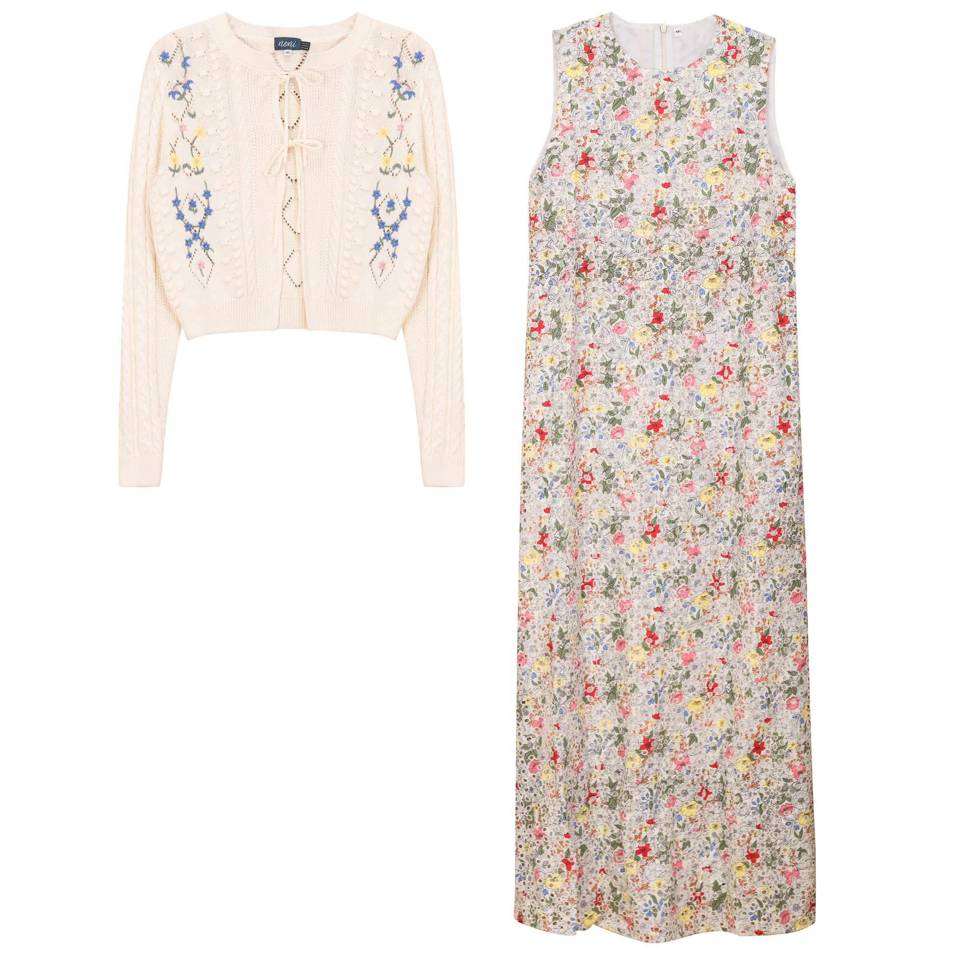 Floral Print Jumper Set Off White