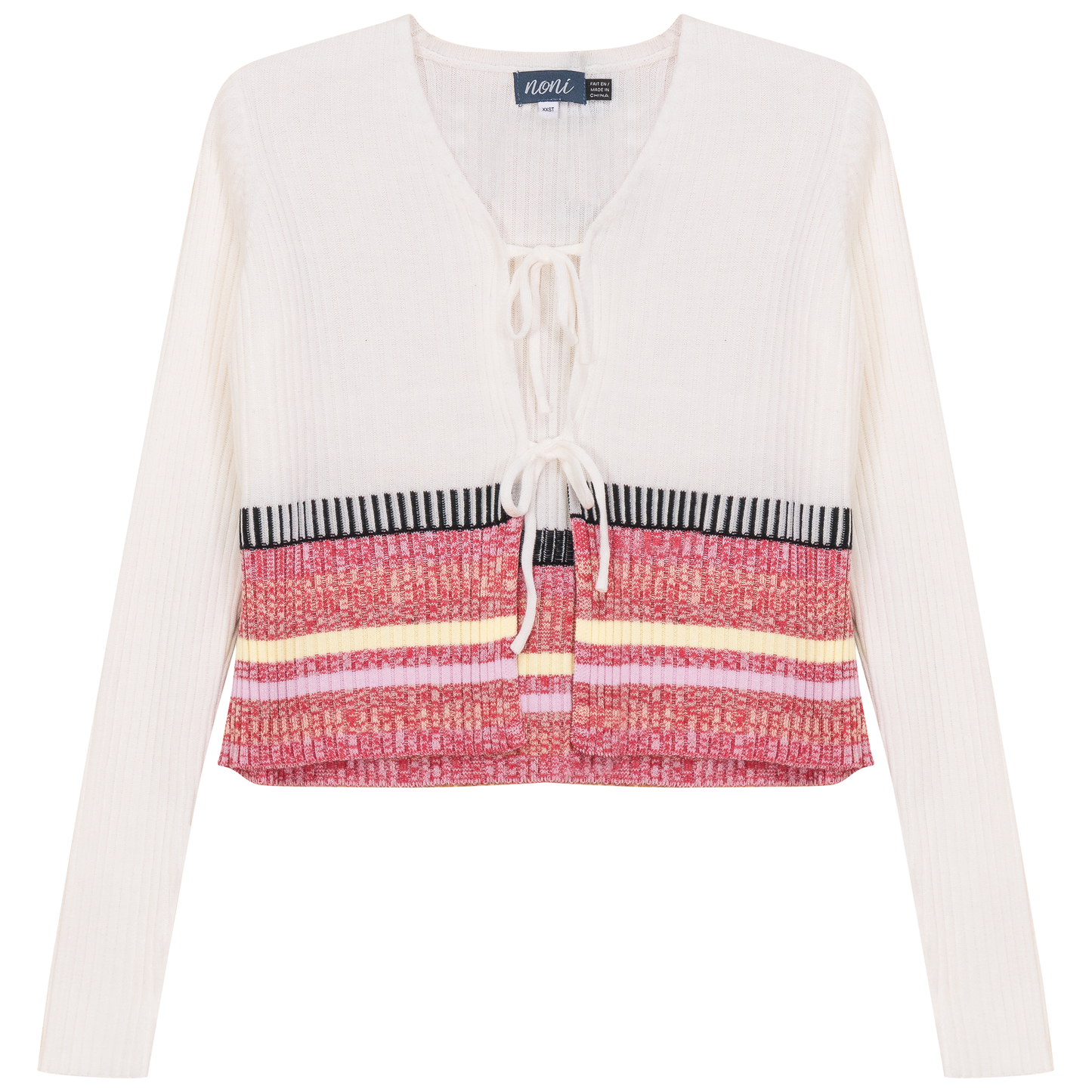 Multi Knit Cardigan Off White Multi