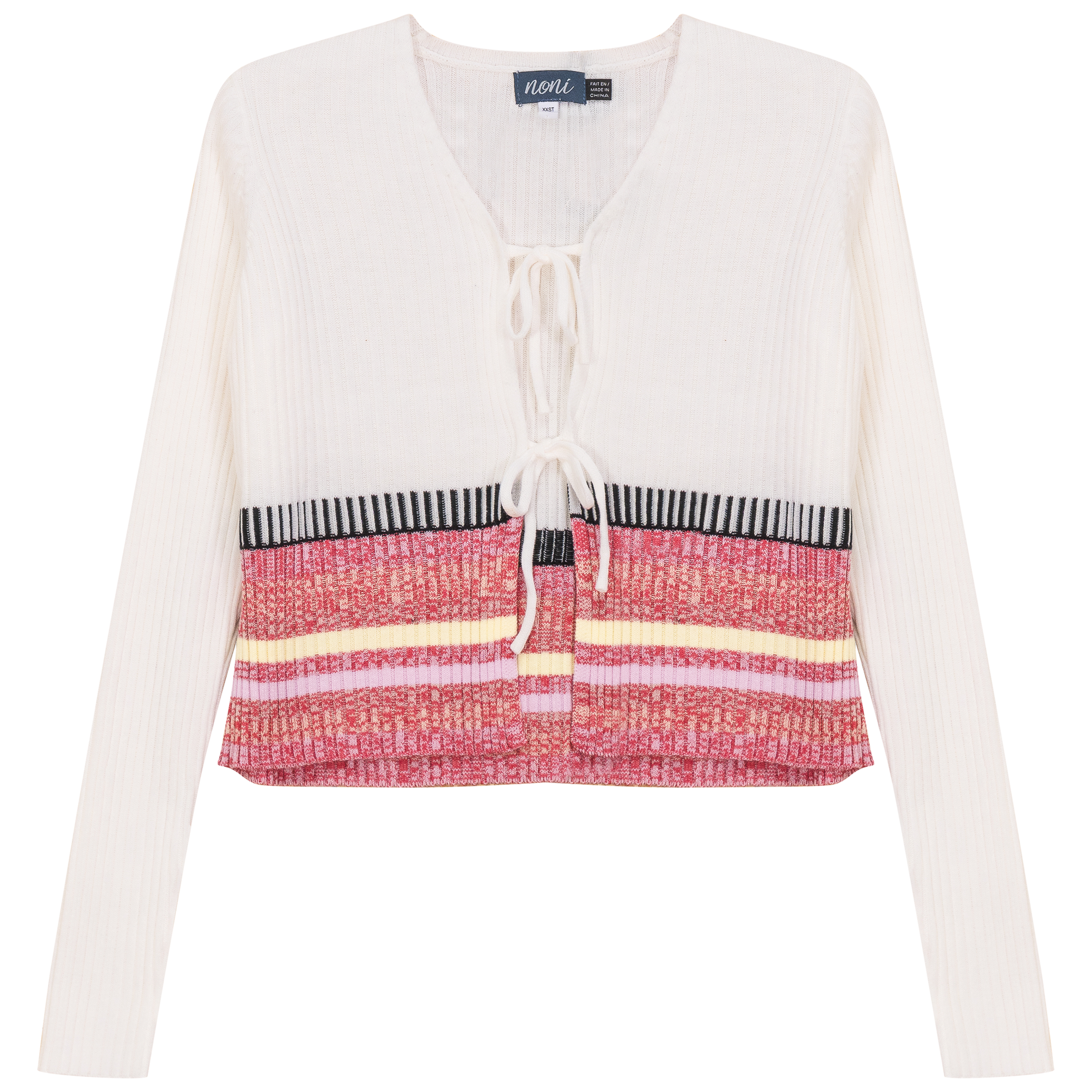 Multi Knit Cardigan Off White Multi
