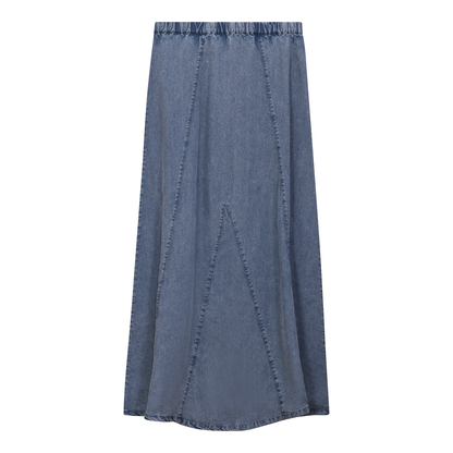 Denim Midi Skirt Denim Wash