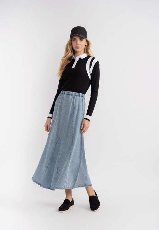 Denim Midi Skirt