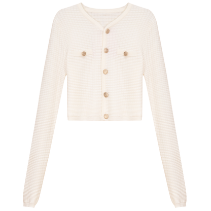 Military Cardigan Cream