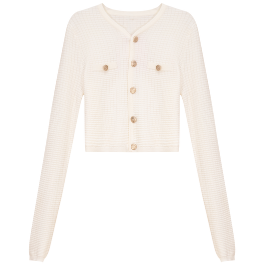 Military Cardigan Cream
