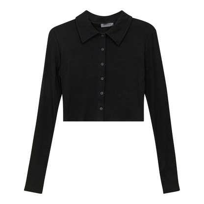 Ribbed Crop Top Black