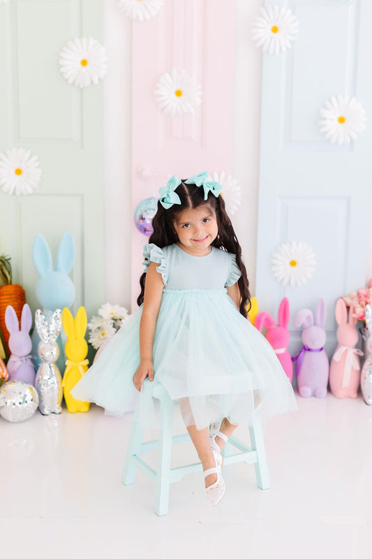 Sage Shimmer Tutu Dress