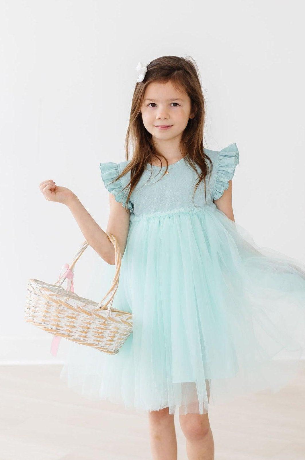 Sage Shimmer Tutu Dress