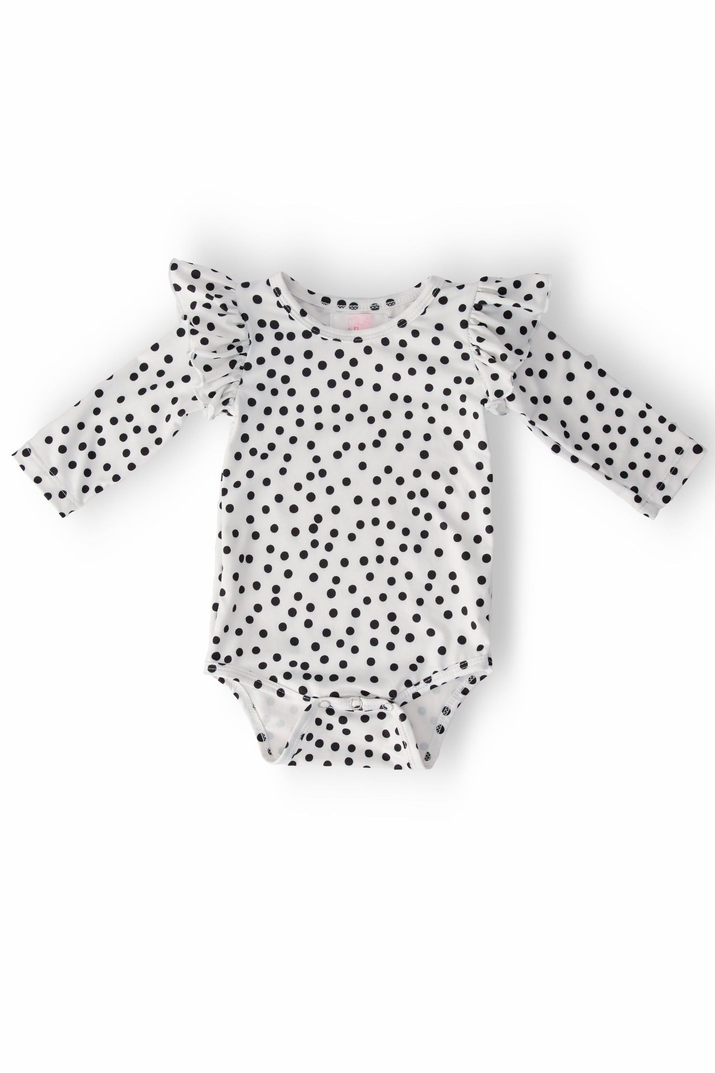 Scattered Dot L/S Flutter Bodysuit