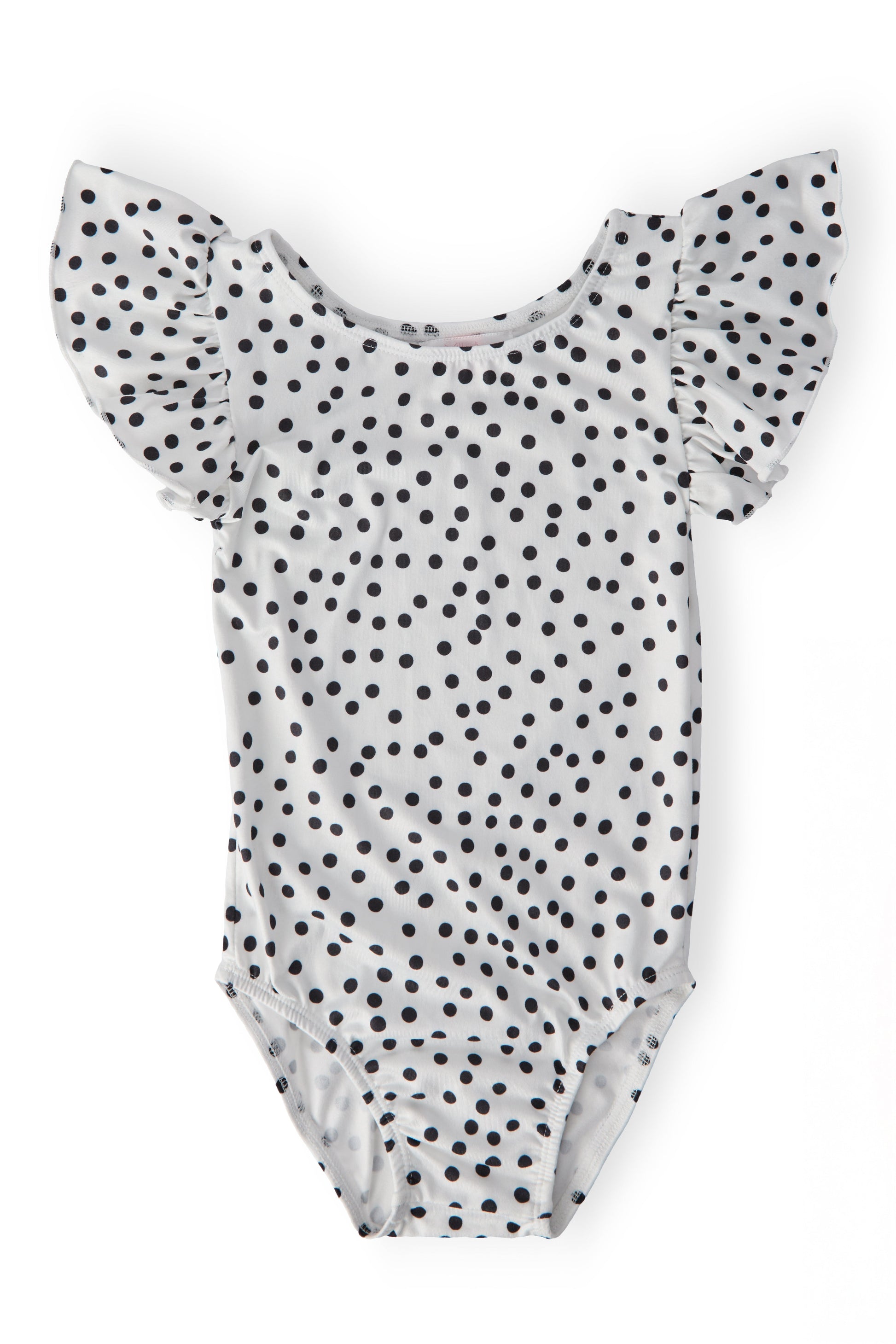 Scattered Dot S/S Flutter Sleeve Leotard