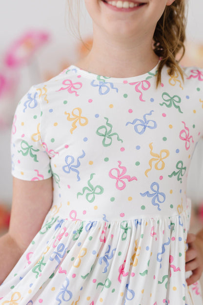 SALE Tied in Love S/S Pocket Twirl Dress