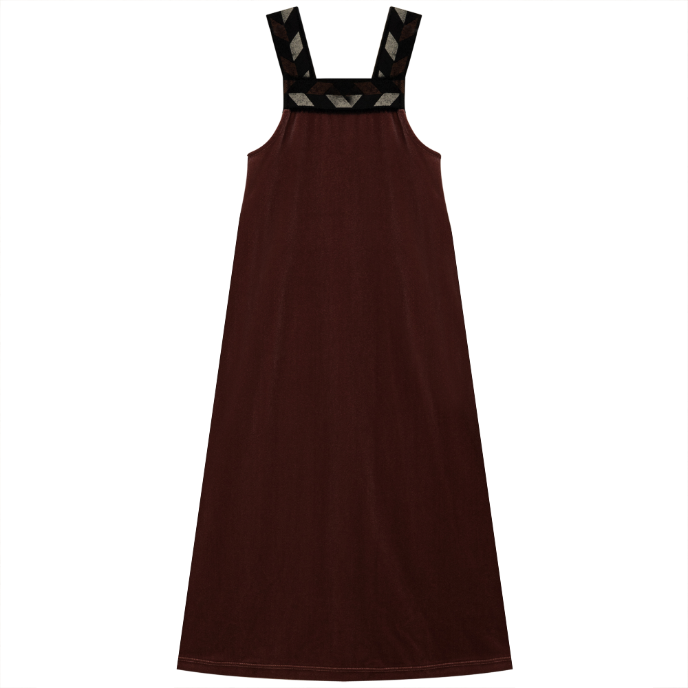 Special Leopard Elastic Ribbon Dress Apple Butter