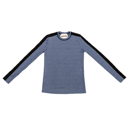 Shimmer Rib Contrast Top