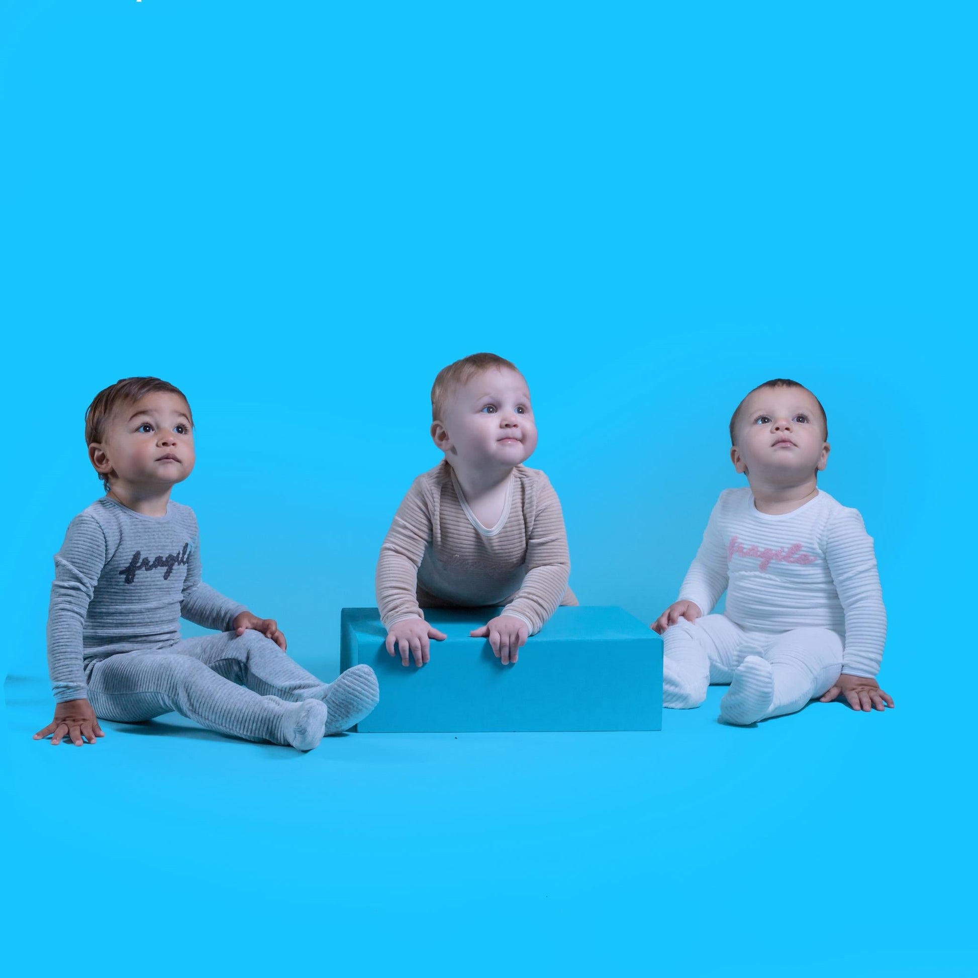 Ribbed Velour Fragile Onesie