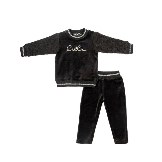 Velour And Sherpa 2pc Set