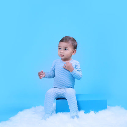 Velour Wave Layette Cashmere Blue