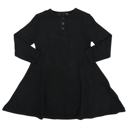 Basic Rib Dress Black