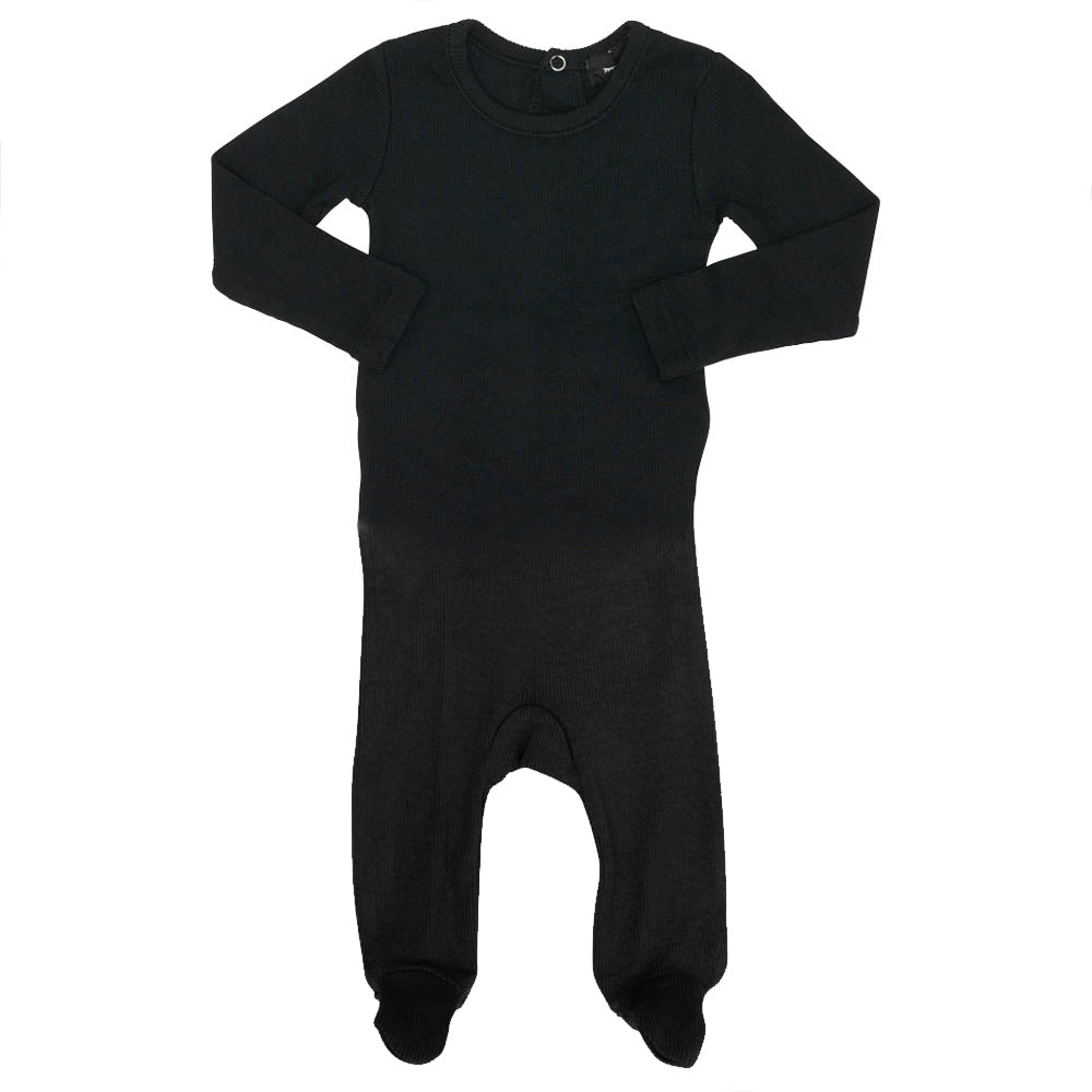 Basic Rib Onesie Black