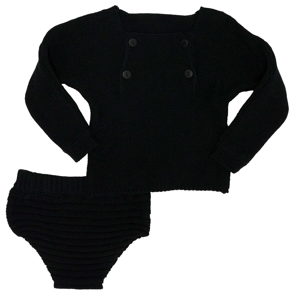 Contrast Knit 2pc
