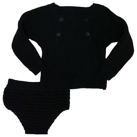 Contrast Knit 2pc