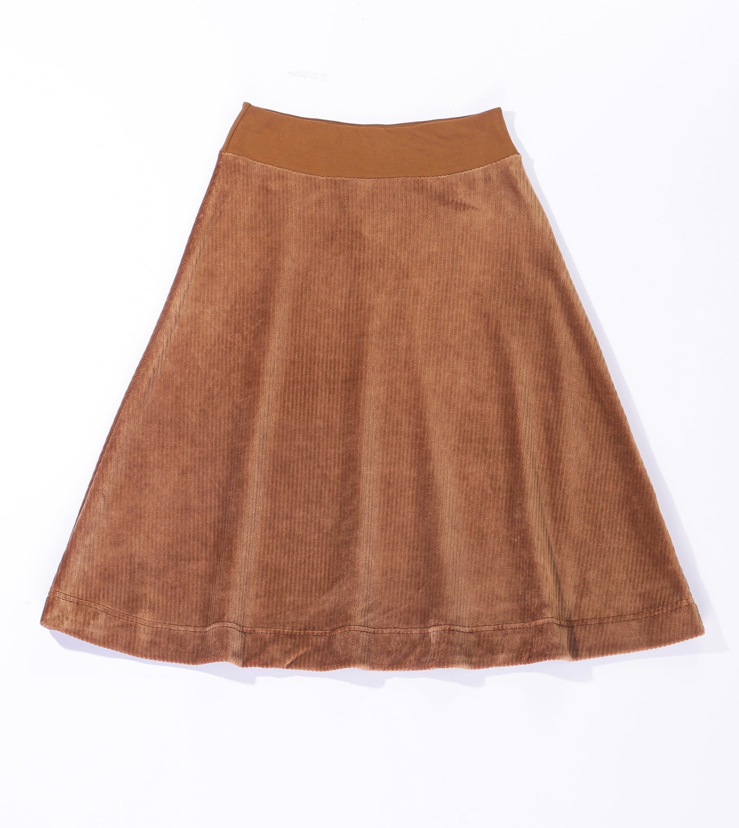 Ribbed Velour Tiered Short Skirt Coffee Coffee