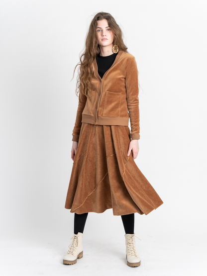 Cotton Velour Cardigan