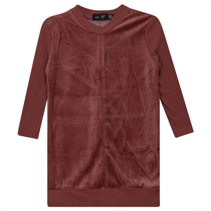 Velour And Rib Combo Dress