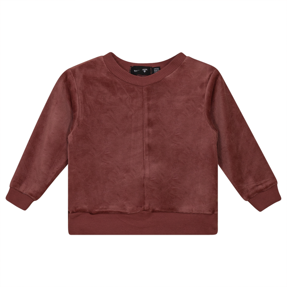 Velour And Rib Combo Uni Top