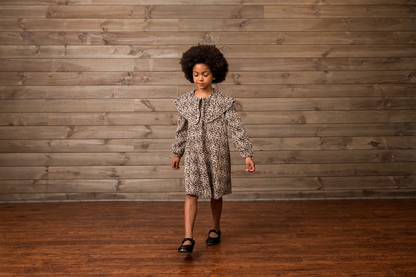 Lepord Print Corduroy Dress