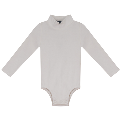 Rib Basic Henley Onesie Off White
