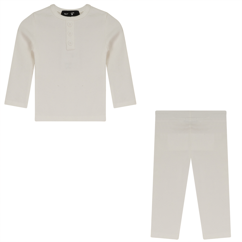 Rib 2 PC Set Off White