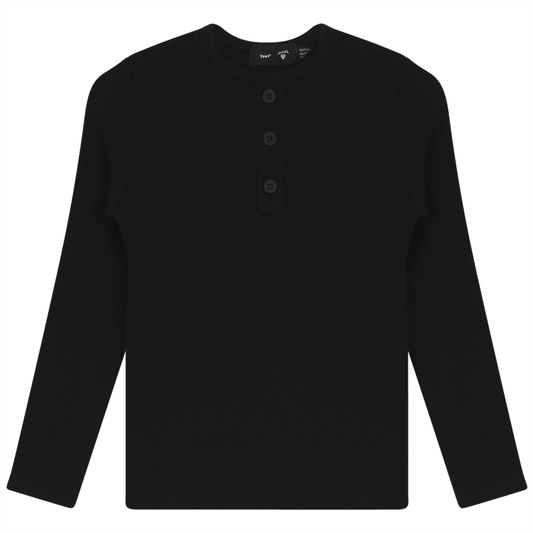 Rib Basic Henley Top