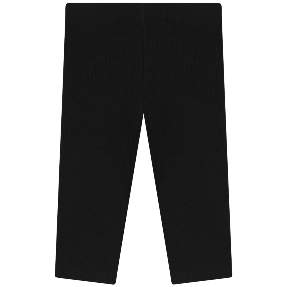 Rib Basic Henley leggings Black