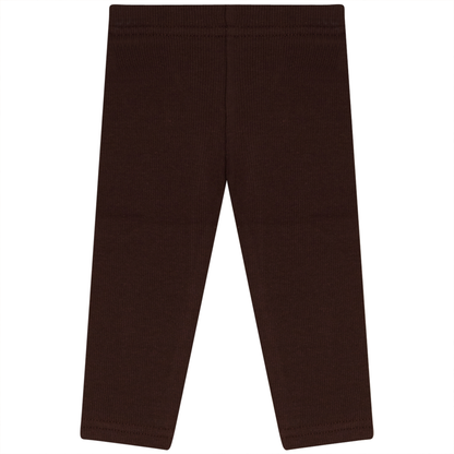 Rib Basic Henley leggings Chocolate