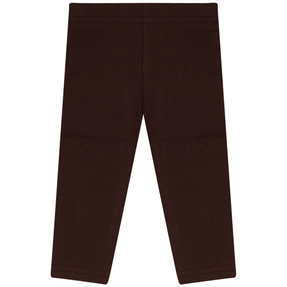 Rib Basic Henley leggings Chocolate
