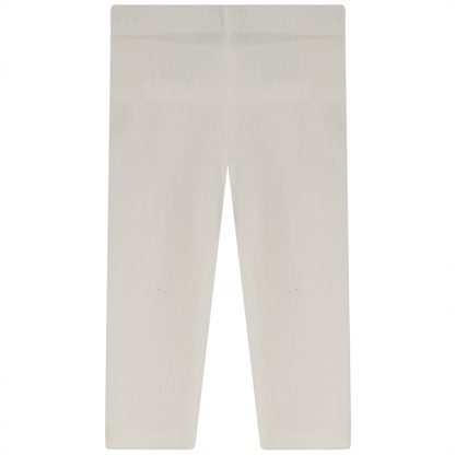 Rib Basic Henley leggings Off White