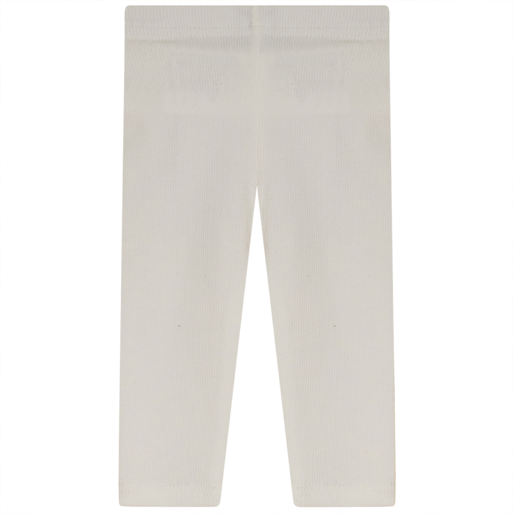 Rib Basic Henley leggings Off White