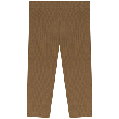 Rib Basic Henley leggings Tannin