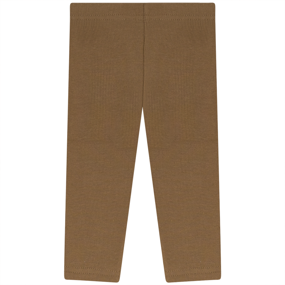 Rib Basic Henley leggings Tannin