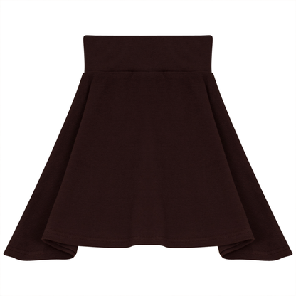 Rib Basic Henley Skirt Chocolate