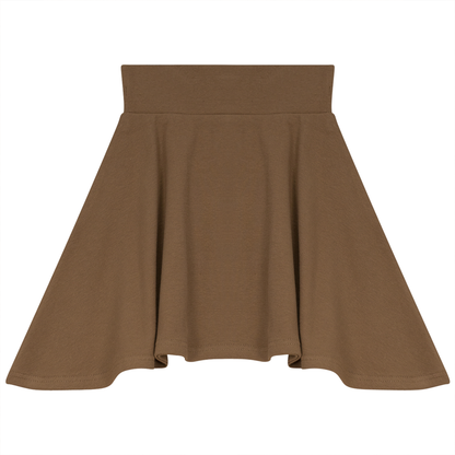 Rib Basic Henley Skirt Tannin