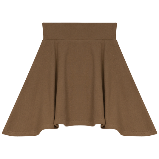 Rib Basic Henley Skirt Tannin