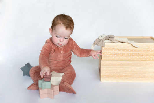 Mini Velour Rib Onesie