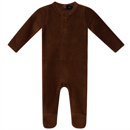 Mini Velour Rib Onesie Apple Butter