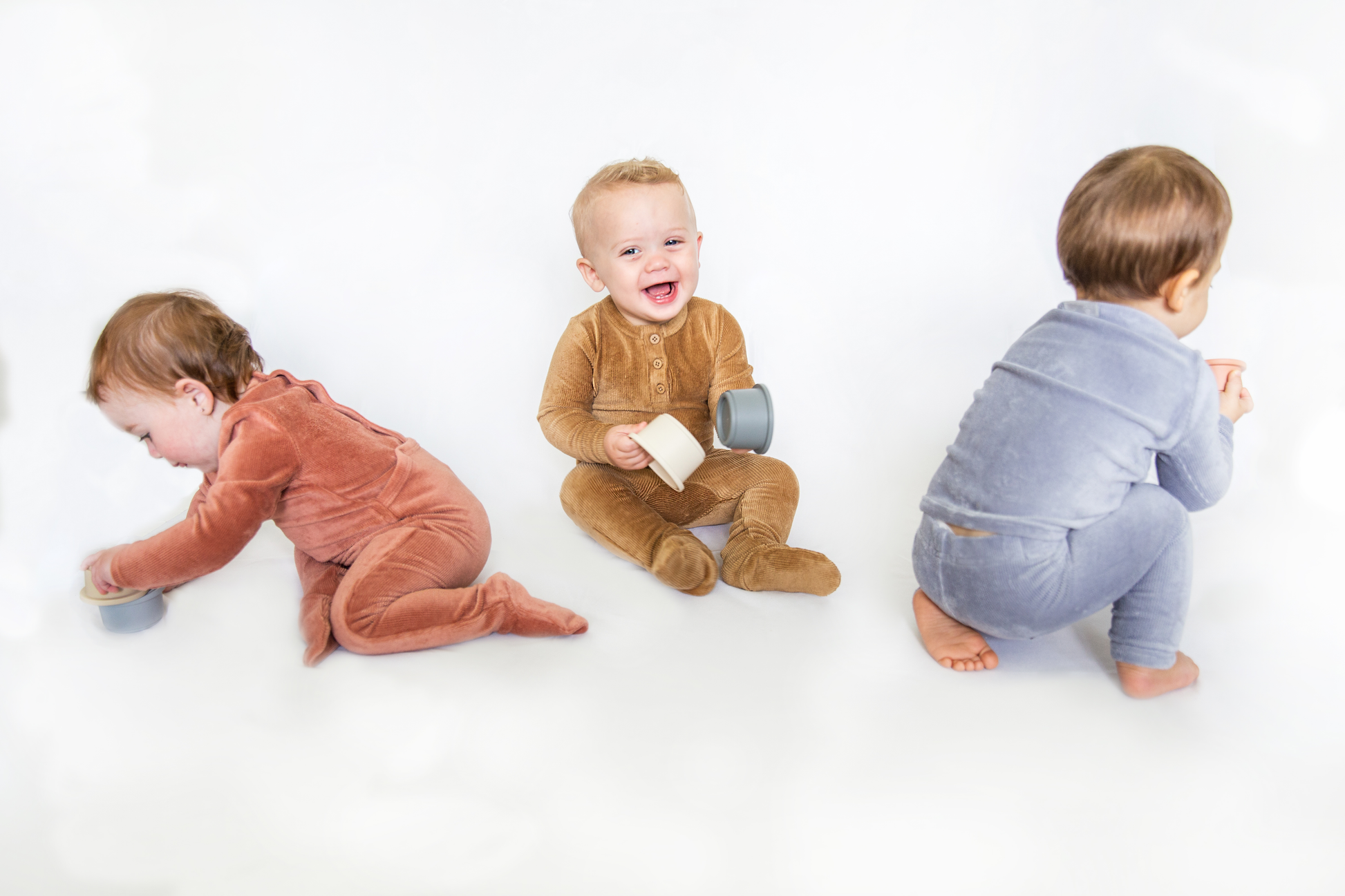 Mini Velour Rib Onesie