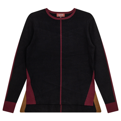 Sweater With Contrast Color Black