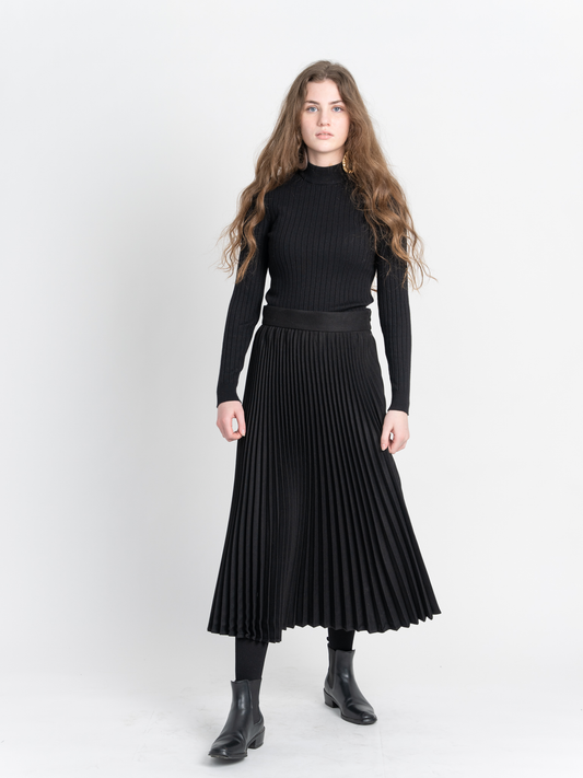 Wooly Accordian Pleated Skirt
