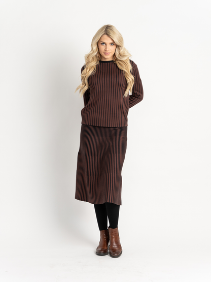 Ribbed Knit 2 PC Midi Set