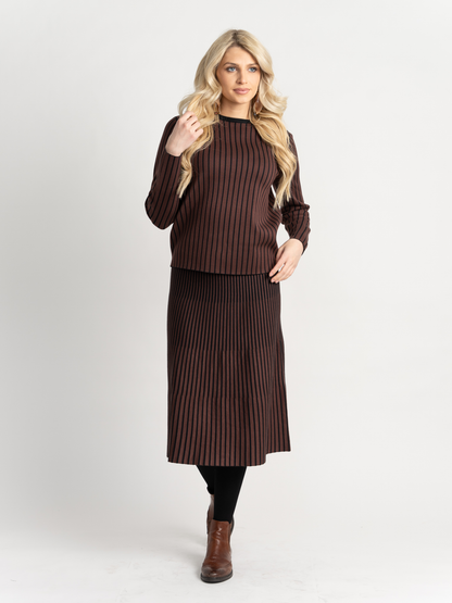 Ribbed Knit 2 PC Midi Set